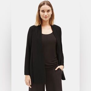 Eileen Fisher System Lightweight Washable Stretch Crepe Long Jacket